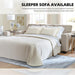 Deltona Contemporary Queen Beige Sofa Sleeper MemoryFoam