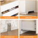White FortySevenInch SixDrawerStorage DresserWoodTop