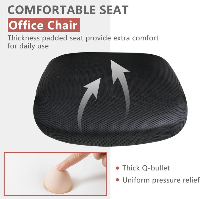 Office Computer Gaming Chair Ergonomic Mesh Desk Chair Adjustable Video Game Chairs with 360 Degrees Swivel Wheels Armrest Lumbar Support for Home Office,Black