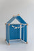 Wooden Indoor and Outdoor Playhouse/Kids Playhouse/Canvas Teepee Tent/Toddler Gift (Medium, Blue)