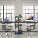 46-Inch Home Office Mission Computer Desk with Side Shelf and Drawer, Black