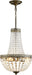 4 Lights French Empire Mini Crystal Chandelier Farmhouse Pendant Lighting, Bronze Finish Ceiling Light Fixture for Dining Room Bedroom Foyer Living Room, W12.6 X H19.7