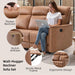 Mnul Loveset Recliner Sof, Wll-Hugger 2 Set Reclining Love Set Couches, Lethire Reclining Sof Set, Double Seter Recliner Chir for Living Room, Office, prtment, Brown