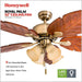 Exclusive 52 Inch Aged Brass Reversible Ceiling Fan