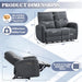Recliner Loveseat, 2-Seater Zero Clearance Power Reclining Sofa with Usb/Type-C Charging, Breathable Chenille Fabric Wall-Hugger Couch for Small Living Room & Apartment (Gray)