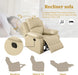 Manual Leather Sofa Recliner Set for Living Room Furniture Set,Leather Recliner Couch Set for Home/Office,Leather Reclining Sofa Set for 3-Pieces(Sofa+Loveseat+Chair) Beige