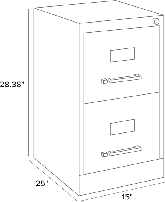 Hirsh Industries 25" Deep Commercial 2 Drawer Letter Size High Side Vertical File Cabinet Color: Black
