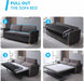 Queen Size Sleeper Sofa Bed DarkSlateGrey StainResistant