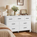Dresser for Bedroom with 7 Drawers, Storage Chest of Drawers with Metal Handle, Wooden Dresser Organizer for Living Room,Closet,Entryway,Nursery