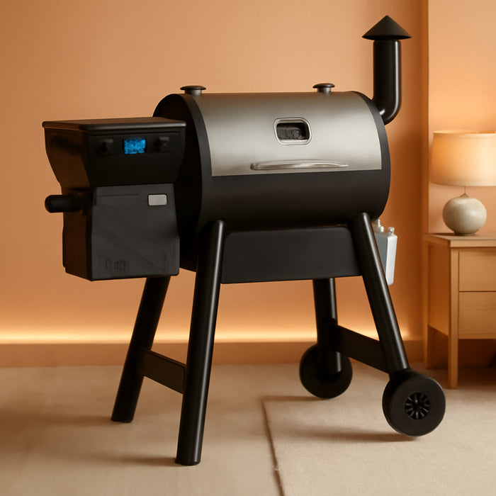 Electric Wood Pellet Grill Smoker with PID 3.0 Controller, 450°F Max Temperature, 8-In-1 Outdoor Grill & Smoker, 459 Square Inches Cook Area, Meat Probes, Rain Cover (450E PRO)