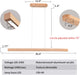 39 Inches Natural Wood Dimmable PendantLight Fixture