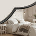 Black Scalloped Wall Mirror: 47"X31" Large Wooden Fireplace Mirror