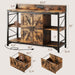 Rustic Brown FortyFourInch Lateral Filing Cabinet Lockable