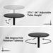 23.6'' round Pub Table Set of 2, Adjustable Height Cocktail Tables for Events, Swivel High Top Table for Bistro, Kitchen, Restraurant, Indoor & Outdoor, Black