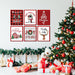 9PCS Christmas Wall Art Holiday Bedroom Wall Decor Christmas Wall Art Prints Posters for Living Room Office Decorations Christmas Signs Paintings (8X10Inch Unframed)