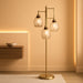 Dimmable Floor Lamp, Industrial Floor Lamps for Living Room, Gold Tree Lamp Standing Lamp Tall Lamps with 3 Elegant Teardrop Cage Head & 800 Lumens LED Bulbs for Living Room Bedroom Office Dining Room