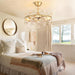 Bedroom Ceiling Fan with Lights: 20" Gold Chandelier Small Fan with Remote Control - Modern Flower Fandelier for Girl'S Bedroom Living Room Kitchen
