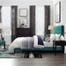 Melanie Tufted Fabric Upholstered Queen Platform Bed in Teal