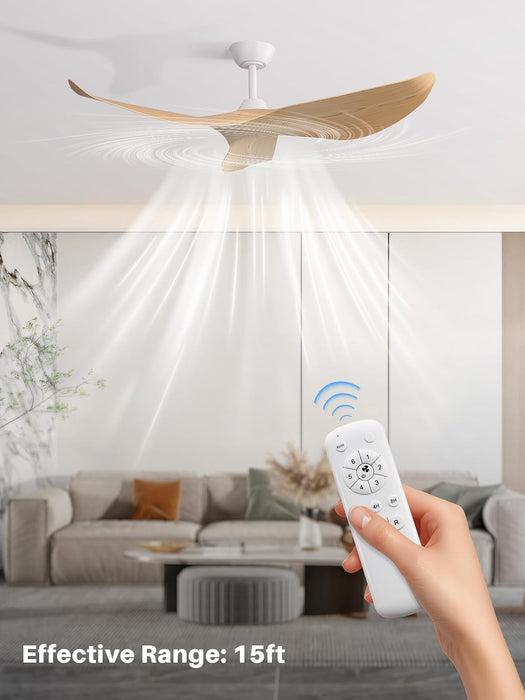 Contemporary 52 Inch Silent Reversible Ceiling Fan