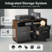 71 Inches Electric Standing Desk Lockable Cabinets