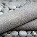 Outdoor Umbrella 9' X 11.5', 240GSM Blend Fabric, Pebble Grey