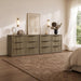 Bedroom Dresser with 6 Deep Wide Large Fluted Drawers for Closet