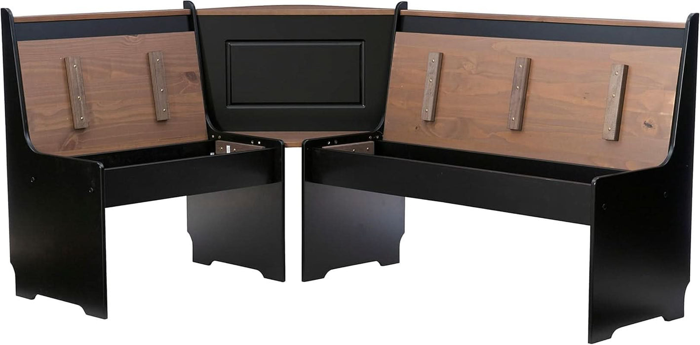 Black and Pecan Breakfast Dining Set Ardmore Nook