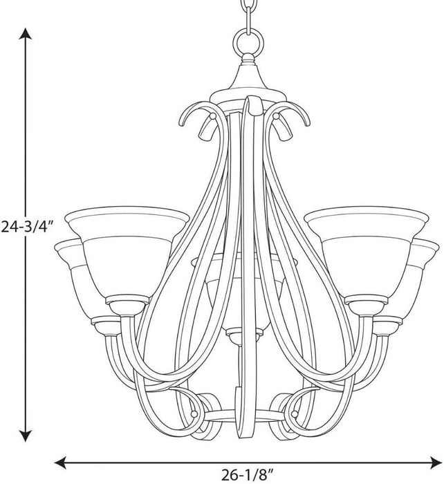Elegant Transitional Chandelier Tea Stained Glass Bronze