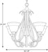 Elegant Transitional Chandelier Tea Stained Glass Bronze