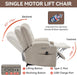 Power Lift Recliner Chair for Elderly with Massage & Heat, Chenille, Beige