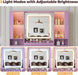 Vanity Desk With Crystal Mirror RGBLED Illumination