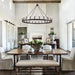 Black 48 Inch Wagon Wheel Chandelier IndustrialGrade