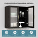 24 Inch Wide Black Wall Cabinet DurableAcrylicDoors