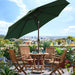 9' Outdoor Patio Umbrella, Outdoor Table Umbrella, Yard Umbrella, Market Umbrella with 8 Sturdy Ribs, Push Button Tilt and Crank