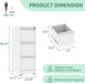 White 3 Drawer Vertical File Cabinet LockingMechanism