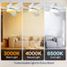 Ceiling Fans with Lights, 52 Inch Low Profile Ceiling Fan with Light and Remote, Flush Mount for Bedroom, Living Room, Garage, 6+1 Speeds, 3CCT, Dimmable, Timer, Quiet Reversible, White