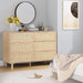 Natural Rattan 6-Drawer Dresser