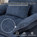 Oversized Chenille Accent Chair Blue DeepSeat Cushioned