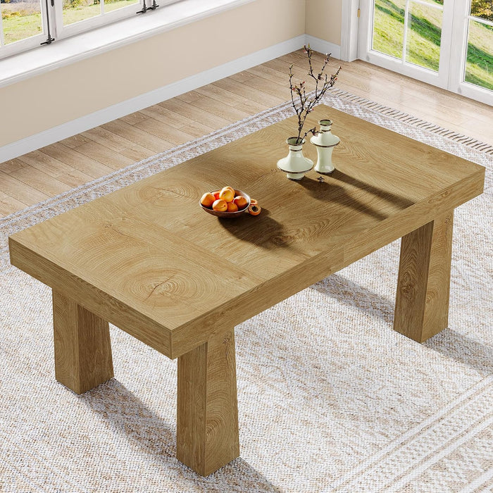 63 Inch Dining Table for 4-6 People, Rectangular Kitchen Table