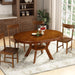 43.7In-59In Solid Wood Frame round Extendable Dining Table for 4-8, Modern Kitchen Oval Dining Table with Wooden Pedestal Base, Unique Wood Grain with Storage Shelf for Kitchen Living Room