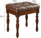 DarkCherryVanity SolidWood DeskWithFlipTop MirrorStorage