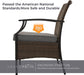 Outdoor Chairs Set of 2, Wicker Patio Seating with Olefin Cushion for Front Porch Small Balcony outside (Grey)