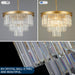Luxurious Gold Crystal Chandelier Dining Room Tiered