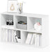 LUDER Book Shelf, 5-Cube Bookshelf, Reversible Bookcase, 9.4 X 19.5 X 31.5, for Living Room, Bedroom, Home Office, White