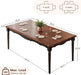 Elegantly Carved Dining Table,70.9" Solid Wood Kitchen Table for 6,WN&BK
