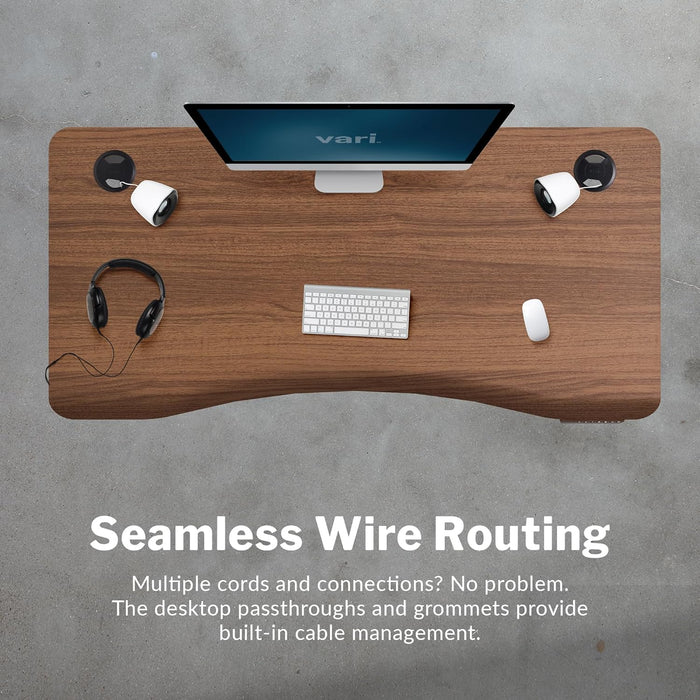 54x26 Walnut Electric Standing Desk Memory Settings