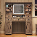 Rustic Oak FortySevenPointTwoInch Makeup Vanity Desk IntegratedLighting