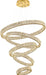 Modern Gold Ring Chandelier for High Ceiling Foyer,Large Crystal Chandelier for Staircase Villa D8''+15.7"+23.6"+31.5"+39.4"