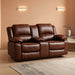 Power Reclining Bonded Leather Living Room Set (Brown, Loveseat)