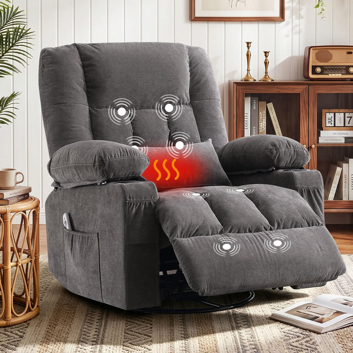 Rocker Recliner Chair with Massage and Heat